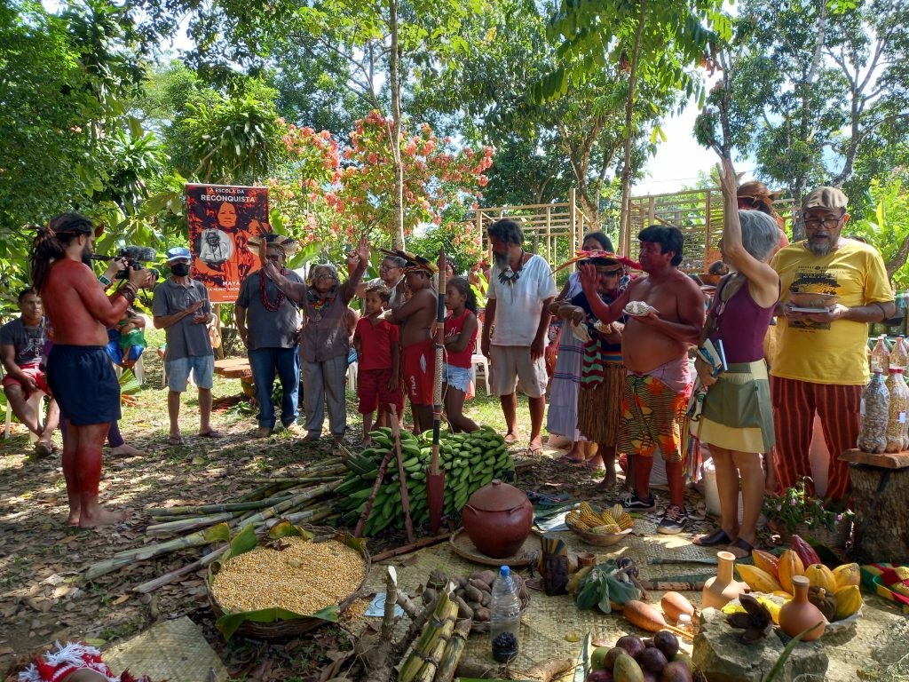 Celebração das sementes com Povo Maxakali e Pataxó Hã-hã-hãe no Assentamento Terra Vista.
